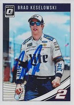 AUTOGRAPHED Brad Keselowski 2019 Panini Donruss Optic Racing (#2 Miller Lite Tea - £28.75 GBP