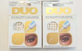 2x Duo 2 In 1 Gold Gems &amp; Lash Adhesive Kit #55154 Holiday Party Wedding - $8.99