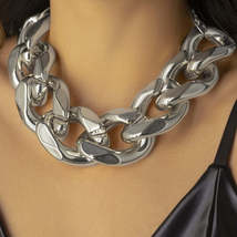 Silver-Plated Chain Necklace - £9.58 GBP