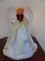 Beautiful New 16&quot; Tree Top Angel With Porcelan Head And Hands - $24.75