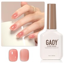 GAOY Jelly Nude Gel Nail Polish, 16ml Sheer Pink Translucent - £10.45 GBP