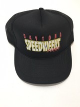 Vtg 1995 Daytona Speedweeks Embossed Mesh Flat Bill Snap-Back Trucker Hat NWOT - £25.78 GBP