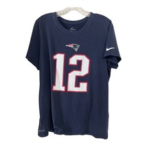 Nike Women’s XL Tom Brady #12 New England Patriots Dri-Fit Fan Tee Shirt - $581.90 MXN