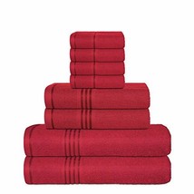 George &amp; Jimmy 100% Cotton 8 Piece Luxury Towel Set 550 GSM 2 ply with 2 Bath To - £35.03 GBP