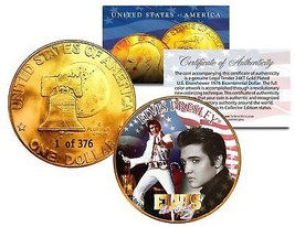 1976 ELVIS PRESLEY 24K Gold Plated IKE Dollar *Each Coin Serial Numbered... - £10.25 GBP