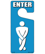 Mens Bathroom Enter Novelty Metal Door Hanger - £15.14 GBP