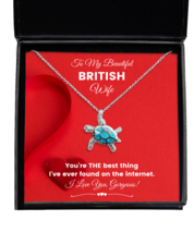 Necklace Birthday Present For British Wife - Jewelry Turtle Pendant Gifts From  - £39.83 GBP