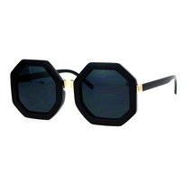 Achteck Form Sonnenbrille Damen Einzigartig Übergröße Mode Sonnenbrille - £11.12 GBP