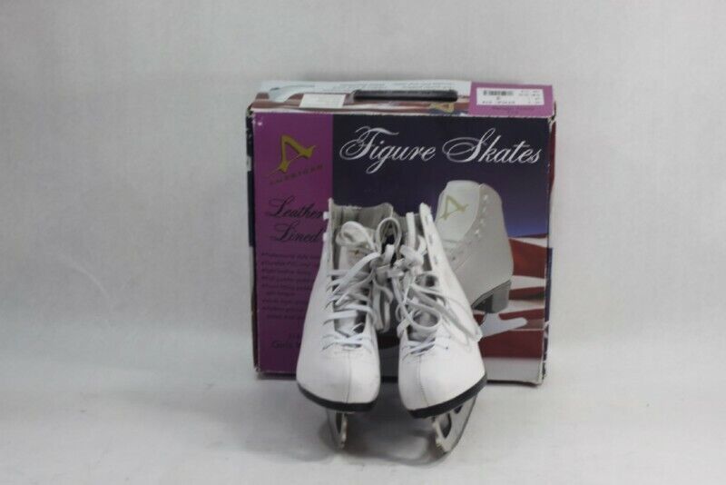 Primary image for American 514 Girls White Youth Size 3 Figure skates