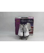 American 514 Girls White Youth Size 3 Figure skates - £33.97 GBP