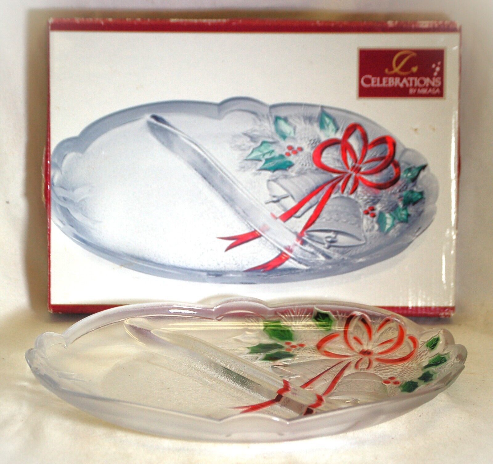 Celebrations Mikasa Divided Relish Holiday Bells Collection Box Item image 3