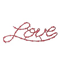17&quot; Lighted Red Love Script Valentine&#39;s Day Window Silhouette Decoration - $303.64 MXN