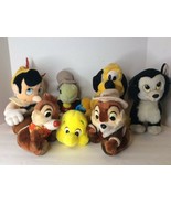 Vintage Lot of 7 Disneyland Disney World Plush Stuffed Pluto Figaro Pino... - $71.99