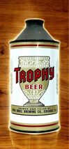 Trophy Beer of Chicago IL Conetop Can Themed 12x8in Metal Sign Mancave - $34.72 CAD