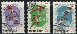 RUSSIA USSR CCCP 1965 Very Fine Used Stamps Set Scott # 3088-3090 Sports - £0.56 GBP