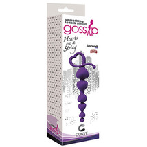 Curve Toys Gossip Hearts on a String Silicone Heart-Shaped Anal Beads Violet - £17.54 GBP
