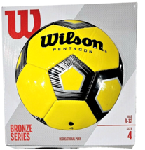 Wilson Pentagon Bronze Series Size 4 Soccer Ball Age 8-12 Yellow - $33.99