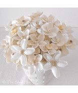 6 Seashell Flowers Bride Bouquet Beach Wedding Party Shell Floral Picks Inserts - £36.19 GBP