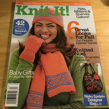 BHG Knit It Knitting Patterns Boho Coat Cat Bordhi Felted Bag Baby Gift Hat 2006 - £4.00 GBP