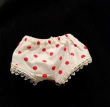 White With Red Polka Dot Doll Panties 1.5&quot; x 2.5&quot; **FOR DOLLS ONLY** - £3.85 GBP