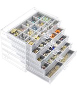 Watpot Gray Acrylic Jewelry Box With 5 Drawers, Clear Earring Storage Or... - €39,08 EUR