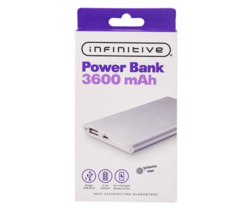 NEW Infinitive Power Bank 3600 mAh,  Portable Rechargeable Battery Back Up - £11.65 GBP