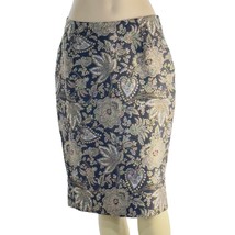 CARMEN MARC VALVO SIGNATURE Womens Skirt Black Gold Sequined Brocade Pen... - £35.27 GBP