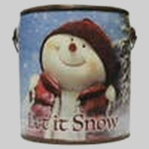 Snowman tin can Candle -Apple and Cinnamon image 3