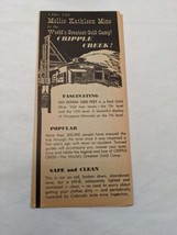 Mollie Kathleen Mine Cripple Creek Colorado 1966 Travel Brochure - £14.00 GBP