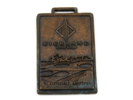 Vintage KIERLAND  Golf Club Metal Golf Bag Tag ~ Scottsdale Arizona - £6.72 GBP