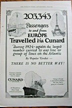 Cunard and Anchor Lines magazine ad-1925 - £3.95 GBP