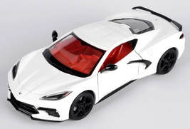 2020 Chevrolet Corvette C8 1/24 Scale Diecast Model by Motormax - WHITE - $29.69