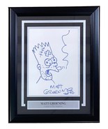 Mat Groening Signé 8x10 The Simpsons Main Dessiné Bart Simpson Croquis B... - £1,144.98 GBP