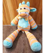 Plush Knit Giraffe Toys R Us Animal Alley Orange Blue Stripes 2008 Geoffrey - $67.11 CAD