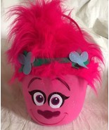 Jumbo POPPY Trolls Pink Easter Basket Halloween Bucket Plush 18&quot; Girl Ca... - £13.66 GBP
