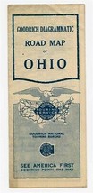 Goodrich Diagrammatic Road Map Of Ohio 1920&#39;s - $109.18