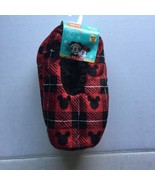 NEW Disney Toddler Mickey Holiday Plaid Fuzzy Babba Slipper Socks - Size... - $13.48 CAD