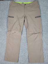 REI Co-Op Pants Mens 40x32 Khaki Nylon Hiking Utility Reinforced Hem Canvas - £19.47 GBP