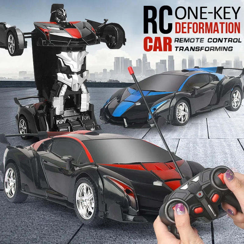 Electric RC Car 2 In 1 Transformation Robots Sports Vehicle Model Robots Boys - £15.60 GBP+