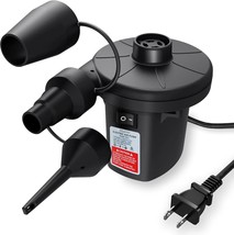 Quick-Fill Electric Air Pump With 3 Nozzles, Ac 110V-120V Portable Inflator - £23.92 GBP