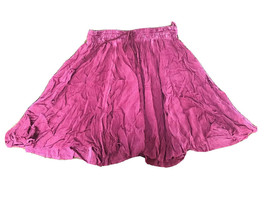New Anthropologie Floreat Wrinkled Drawstring Smocked Waist Pink Full Skirt Sz S - £31.30 GBP