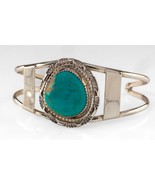 Navajo Turquoise Argent Sterling Manchette Bracelet Par Bobby Etsitty - $359.56 CAD