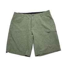 ZeroXposur Shorts Mens 36 Olive Plain Mid Waist Flat Front Zip Pocket Chino - £14.59 GBP