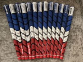 13PCS NEW DECADE Patriot Standard Grips - Red White Blue USA - £51.95 GBP