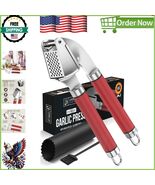 Compact Stainless Steel Garlic Mincer &amp; Crusher - Effortless Kitchen Pre... - $44.74 CAD