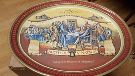 1992 Miller High Life Beer Tray Birth of A Nation Sign Declaration Independence - £9.50 GBP