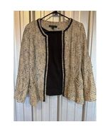 Lafayette 148 New York Women&#39;s Blazer Jacket Black Ivory Size 8 - $49.95