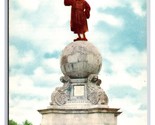 Statue of Columbus Toluca Mexico UNP Sonora News Co UDB Postcard Y17 - $5.89