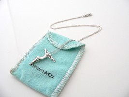 Tiffany &amp; Co Peretti Cross Necklace Pendant Chain Large 19.5 Inches Gift Pouch - £391.22 GBP