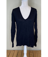 roots women’s v neck pullover sweater size S black G10 - £15.04 GBP